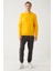 Erkek Sarı Unisex Sweatshirt Kapüşonlu Yaka Süzene Nakışlı Şardonlu 3 Iplik Kanguru Cepli Regular Fi 6