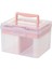 Temizle Craft Istiflenebilir Depolama Tepsisi ile Saklama Kutusu Plastik Çok Amaçlı Saklama Kabı Taşınabilir Seyahat Çantası, Pembe (Yurt Dışından) 1