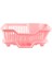 Çevresel Plastik Mutfak Lavabo Bulaşık Damlalıklı Set Raf Yı Tutucu Sepet Organizatör Tepsi, Yaklaşık 17,5 x 9,5 x 7 Inç (Pembe) (Yurt Dışından) 1