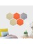 5 Adet/takım Altıgen Keçe Kurulu Altıgen Keçe Duvar Sticker Çok Fonksiyonlu 3D Dekoratif Ev Mesaj Panosu Kendinden Yapışkanlı Çocuk Odası Süpürgelik Turuncu Gri Serisi (Yurt Dışından) 3