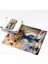 500 Parça Puzzle Mavi Vazo ve Karışık Çiçekler Gün Batımı Manzaralı 3