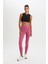 Fit Yüksek Bel Beli Saran Esnek Basic Düz Sporcu Tayt B4147AX25SP 3