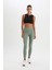 Fit Yüksek Bel Beli Saran Esnek Basic Düz Sporcu Tayt B4147AX25SP 2