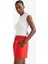 Fit Standart Fit Sporcu Kısa Paça Basic Düz Kırmızı Şort Z6696AZ25SM 4