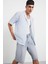 %100 Pamuk Baggy Fit Jean Bermuda Şort F7910AX25HS 3
