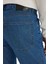 %100 Pamuk Tapered Fit Daralan Paça Jean Pantolon F8016AX25AU 7