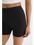 Fit Siyah Beli Saran Esnek Biker Kısa Sporcu Tayt D2907AX25SM 7