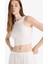 Afra x DeFacto Fitted Halter Yaka Fitilli Kaşkorse Atlet U0357AZ25SM 1