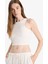 Afra x DeFacto Fitted Halter Yaka Fitilli Kaşkorse Atlet U0357AZ25SM 4