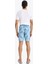 Fit Regular Fit Desenli Esnek Dokulu Deniz Şortu D9630AX25HS 7