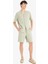 Relax Fit Beli Bağcıklı Keten Karışımlı Bermuda Şort D9913AX25AU 2