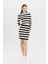 Coool Slim Fit Dar Kesim Beli Lastikli Çizgili Mini Triko Etek C7128AX24WN 1