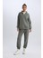 Fit Standart Fit Uzun İnce Jogger Eşofman Altı Cepli Beli Paçası Lastikli E3546AX24WN 2