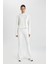 Fit Flare Fit İspanyol Paça Standart Boy Ribana İnce Pantolon B9023AX24SM 1