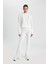 Fit Flare Fit İspanyol Paça Standart Boy Ribana İnce Pantolon B9023AX24SM 3
