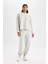 Fit Oversize Geniş Kalıp İnce Sporcu Eşofman Altı Çift Cepli Jogger Paça Standart Boy Skuba Dalgıç Kumaş Z6694AZ24AU 3