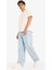 %100 Pamuk Skater Fit Geniş Paça Jean Yıkamalı Pantolon F5668AX25AU 4