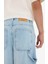 %100 Pamuk Skater Fit Geniş Paça Jean Yıkamalı Pantolon F5668AX25AU 7