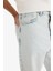 %100 Pamuk Baggy Fit Geniş Paça Jean Yıkamalı Pantolon F5669AX25AU 5