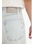 %100 Pamuk Baggy Fit Geniş Paça Jean Yıkamalı Pantolon F5669AX25AU 6