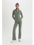 Fit Flare Fit Sporcu İnce Eşofman Altı İspanyol Paça Standart Boy Basic Düz B3988AX25SP 1