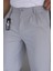 Çift Pileli Gri Renk Beli Yarım Lastikli Kaliteli Rahat Kesim Örme Baggy Pantolon 7