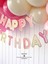 Pembe Tema Happy Birthday Yazılı Doğum Günü Balon Zincir Seti Pembe Konseptli Doğum Günü Süsü 3