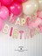 Pembe Tema Happy Birthday Yazılı Doğum Günü Balon Zincir Seti Pembe Konseptli Doğum Günü Süsü 5