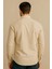 Sofya Keten Dokulu Uzun Kollu Krem Erkek Gömlek 4