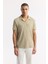 Erkek Vizon Apaj Yaka Jakarlı T-shirt A51Y1069 6