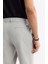 Erkek Açık Gri Slim Fit Beli Lastikli Bi Stretch Kumaş Pantolon A51y3077 6