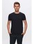 Slim Fit Lacivert Düz Kabartma Baskılı T-Shirt 2