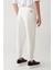 Erkek Beyaz Smyrna Baggy Fit Pantolon Klasik Bel Pileli Örme A41y3075 6