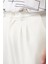 Erkek Beyaz Smyrna Baggy Fit Pantolon Klasik Bel Pileli Örme A41y3075 7