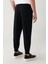 Erkek Siyah Smyrna Baggy Fit Pantolon Klasik Bel Pileli Örme A41y3075 6