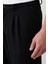 Erkek Siyah Smyrna Baggy Fit Pantolon Klasik Bel Pileli Örme A41y3075 7