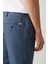 Erkek Mavi Beli Lastikli Keten Karışımlı linen Touch Relaxed Fit Takım Pantolonu A41y3260 7