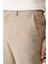 Erkek Vizon Beli Lastikli Keten Karışımlı linen Touch Relaxed Fit Takım Pantolonu A41y3260 6