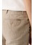 Erkek Vizon Beli Lastikli Keten Karışımlı linen Touch Relaxed Fit Takım Pantolonu A41y3260 7