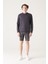 Erkek Antrasit Sweatshirt Bisiklet Yaka Pamuklu 2 Iplik Şardonsuz Esnek Comfort Fit E001200 8