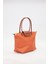 Turuncu Deri Askılı Tote Omuz Çantası 2