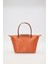Turuncu Deri Askılı Tote Omuz Çantası 4
