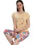 Fiore Notturno Tasarım Kaprili Kadın Pijama Takımı Pamuklu Yazlık M/xxl 1