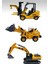 Vardem Inşaat Seti Forklift Kepçe Buldozer 3’lü Metal Oyuncak Seti – 1:55 Ölçekli 1
