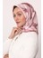 Pembe Fırça Izi Desen Twill Ipek Eşarp 1