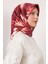 Fuşya Lotus Çiçek Twill Ipek Eşarp 3