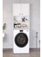 Plato Çamaşır Makinesi Dolabı 4 Raflı 2 Kapaklı Çamaşır Makinesi Dolabı Banyo Dolabı 2