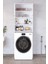 Plato Çamaşır Makinesi Dolabı 4 Raflı 2 Kapaklı Çamaşır Makinesi Dolabı Banyo Dolabı 3