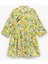 Pamuklu Boncuk Işlemeli Çiçekli Limon Desenli Plaj Elbisesi 1