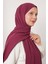 Patlıcan Moru Düz Medine Ipeği Şal 1